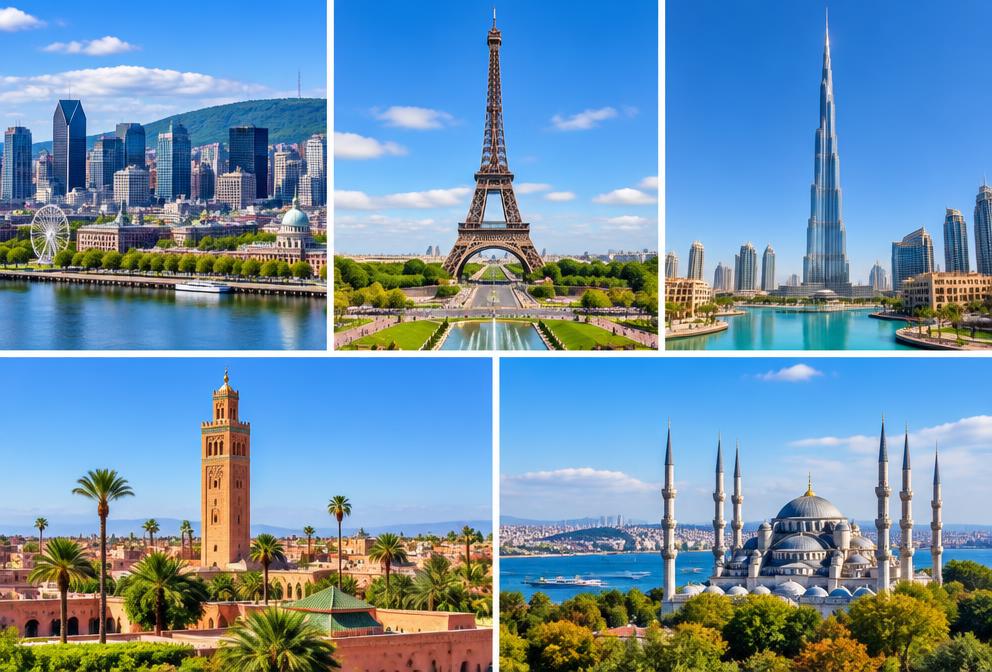 Destinations : Canada, France, Dubaï, Maroc, Turquie